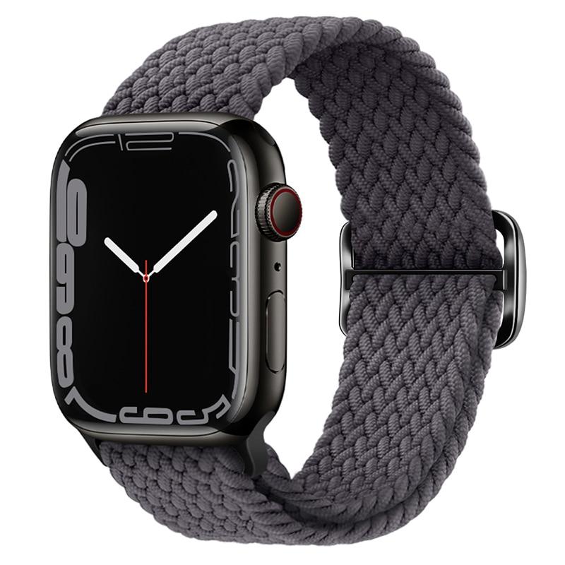 Braided Stretchy Adjustable Straps Compatible for Apple Watch Ultra 2/1 Band 38mm 40mm 41mm 42mm 44mm 45mm 49mm for Women Men