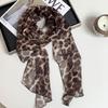 New silk scarf premium printing loose multi-purpose simple polka dot headband leopard print sweet cool streamer