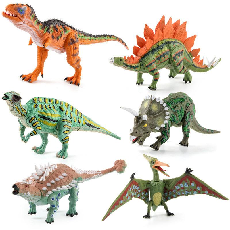 High Quality Abs Jurassic Dinosaur Model Set Features Poseable Figures And Details