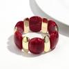 Bohomia Irregular Acrylic Oval Elastic Beaded Strand Bracelets for Women Vintage Leisure Bracelet Fashion Jewelry Gifts
