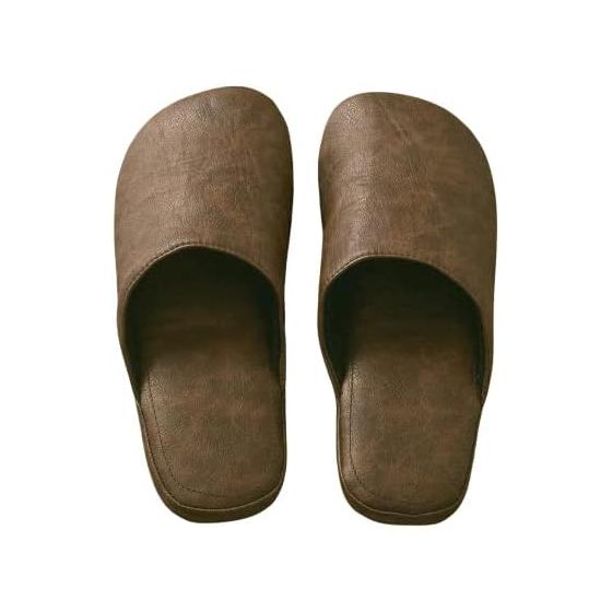 [Belle Maison] Synthetic leather slippers, washable, wipeable, indoor slippers