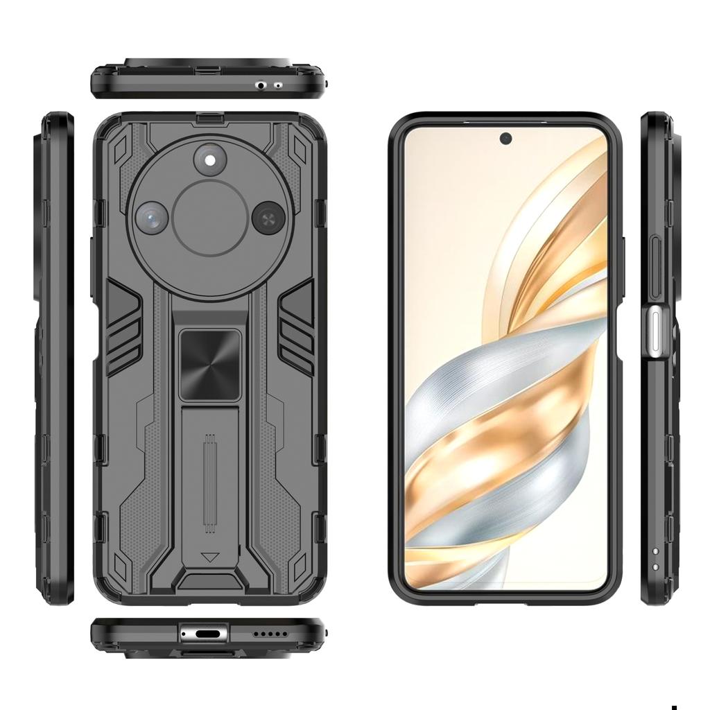 For Honor X60 5G Case PC+TPU Shockproof Phone Cover with Kickstand