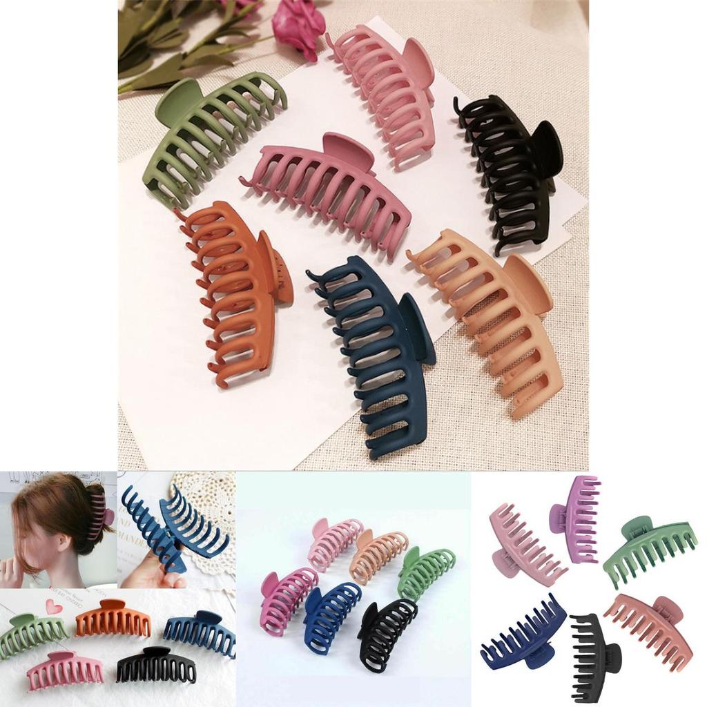 Elegant Large Size Lady Hair Claw Clips For Women With Interlocking Teeth Design