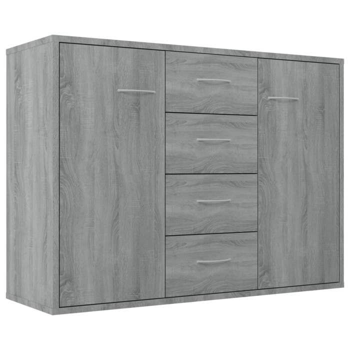 Commode/Buffet contemporain, Sonoma gris, 88x30x65 cm, Bois d'ingénierie LL0000150995