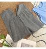 High-End Women's Plaid Cotton-Linen Pants, Summer 2025 Style, High-Waisted Slimming Straight-Leg, Versatile & Casual.