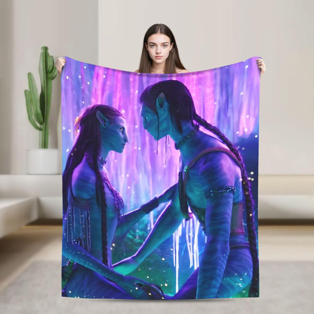 Movie Avatar The Way of Water Blanket  Travel Office Flannel Throw Blanket For Living Room Soft Warm Custom Quality Bedspread