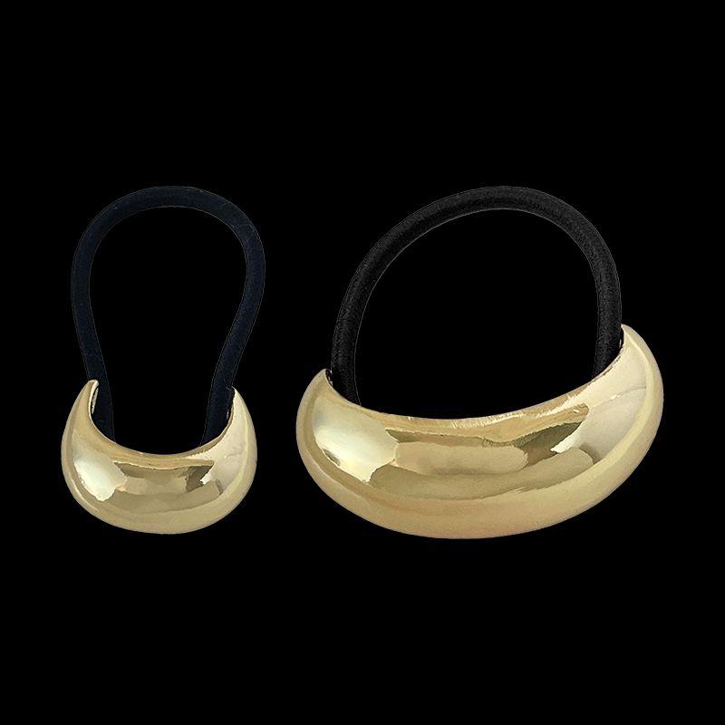 

Beauty Bloggers Same Style Semicircle Hair Rope Low Ponytail Back Head Minimalist Golden Head Clip Accessible Luxury Hair Ring Hair Rope Classy Golden Trumpet