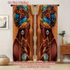 2 Pcs African beauty print curtains,suitable for bedroom,living room kitchen decoration,home decoration,window decoration