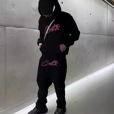 Y2K Streetwear Hoodie Joggingbroek Set Unisex Oversized Comfortabele Katoenmix Trainingspak Casual Stedelijke Kleding