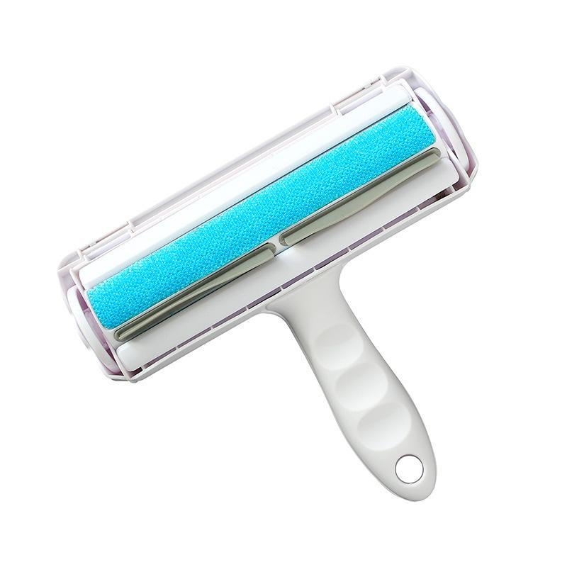 Washable Pet Hair Remover: Lint Roller & Brush for Dog and Cat Hair Standard Handle синий