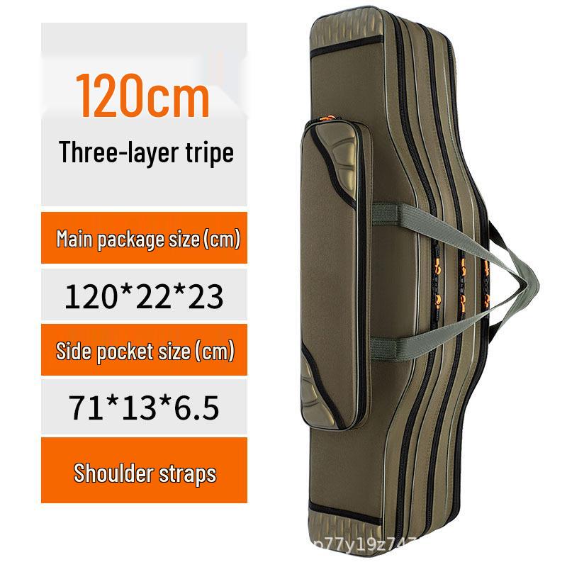 Multi-Layer Fishing Rod and Gear Storage Bag