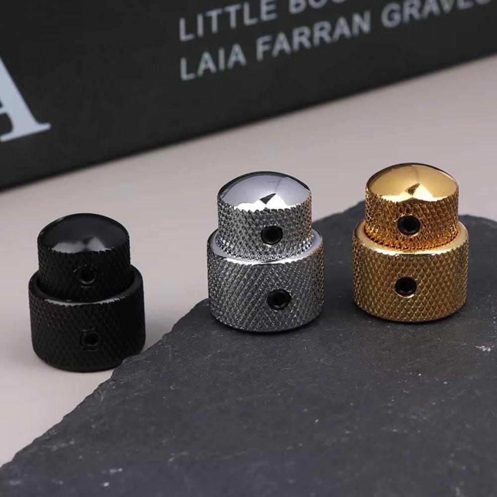 3Pcs Portable Dual Concentric Stacked Control Knobs Tone Volume Blend Knobs Cover Guitar Parts