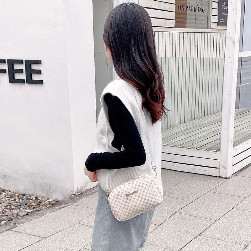 Printed Versatile Shoulder Crossbody Camera Bag Retro Elegant Women's Bag Casual Small Square Bag