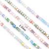 2.5mm Square Faceted Crystal Beads Multicolor Cube Glass Loose Beads For Jewelry Making DIY Crafts Necklace Bracelet Accessories
