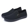 Mens Slip-On Canvas Loafers Seniors Comfortable Flat Non-Slip Breathable Casual Shoes