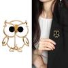 Polished Owl Brooch Fashionable Zinc Alloy Jewelry Lightweight Design For Women Men Gift Gold Silver Option