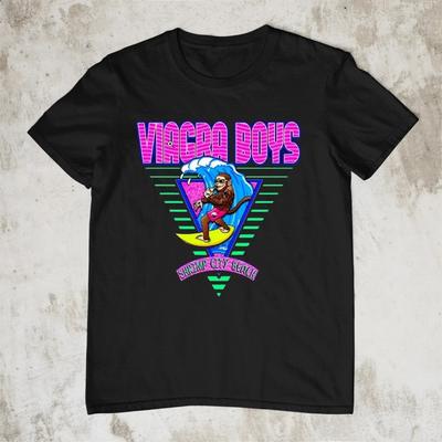 Rare Viagra Boys Band City Beach T-Shirt Black Short Sleeve All Sizes Unisex T-Shirt