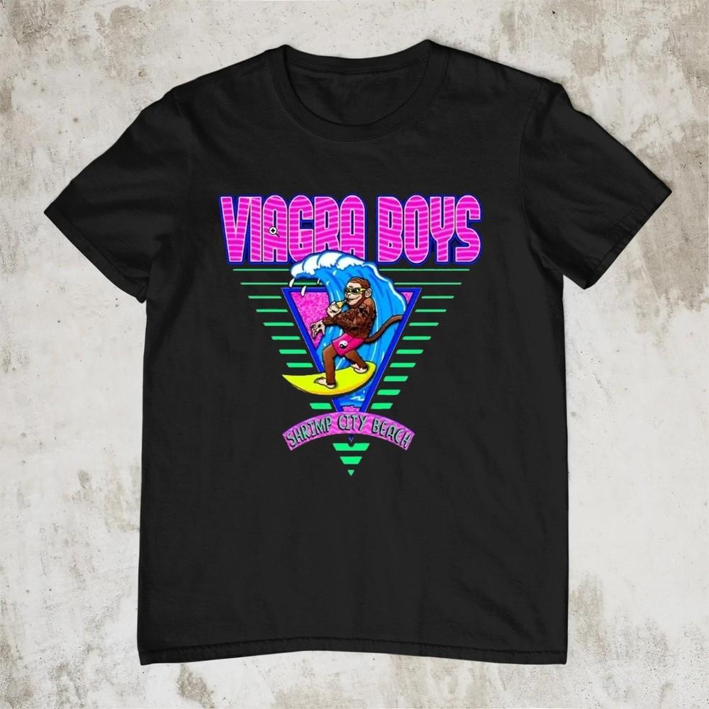 Редкая черная футболка с коротким рукавом унисекс группы Viagra Boys Band City Beach, все размеры L