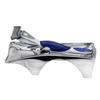 Close Includes 2 Replacement Blades Men's T-Shaped Razor, German-Made 6-Blade Shave, Washable/Shower-Safe, (Blue)