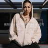 Unisex Oversized Hooded Zip-Up Sweatshirt With Letter Print Casual Streetwear