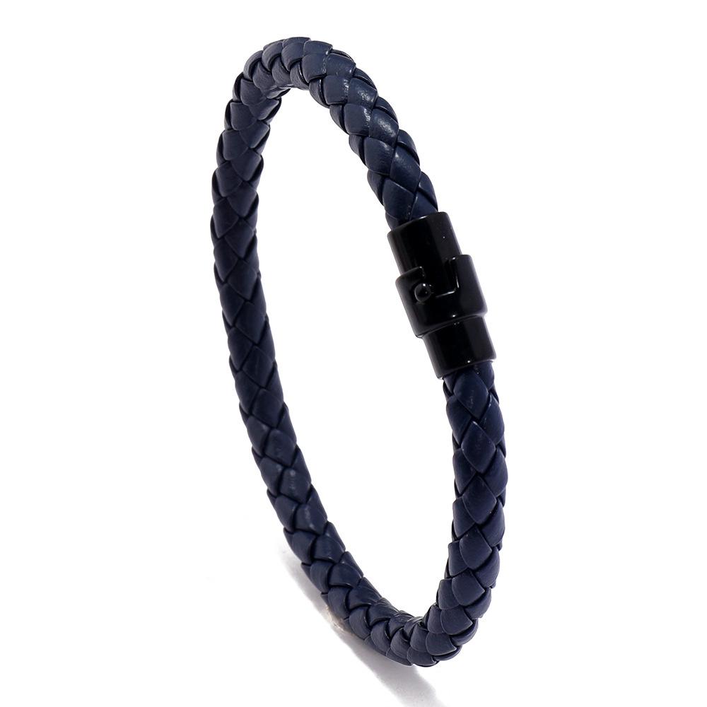 Men's Leather Rope Woven Bracelet: European and American Style
