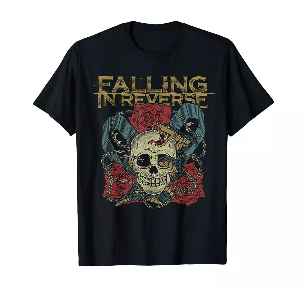 Falling In Reverse pink Lips Band black Men all size Shirt XXXL