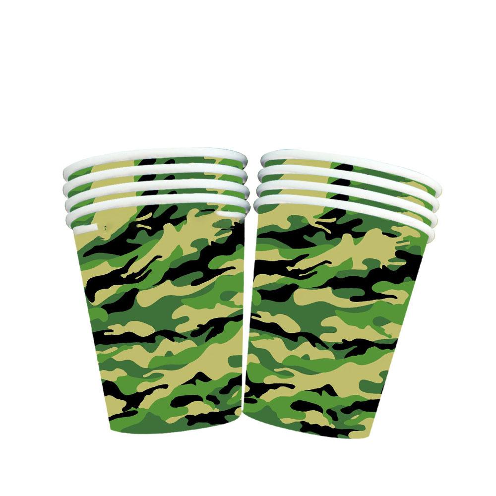 

Camouflage Birthday Party Supplies Disposable Tableware Paper Plates Paper Cups Tissue Boys Birthday Party Ornaments Set