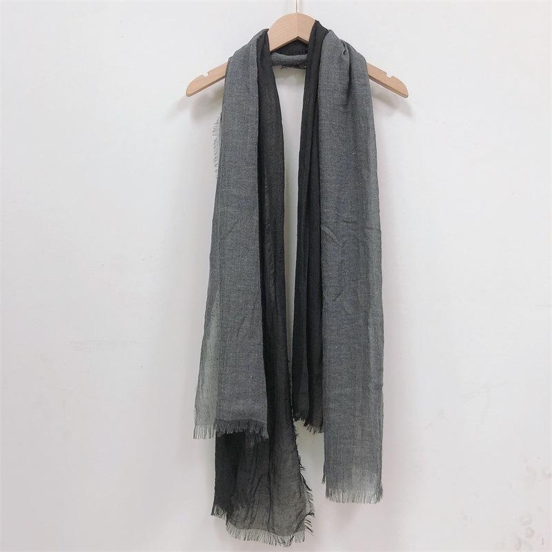 Summer Sunscreen Scarf Polyester Cotton Splicing Scarf Japanese Versatile Scarf Five-Color Optional Sunscreen Shawl