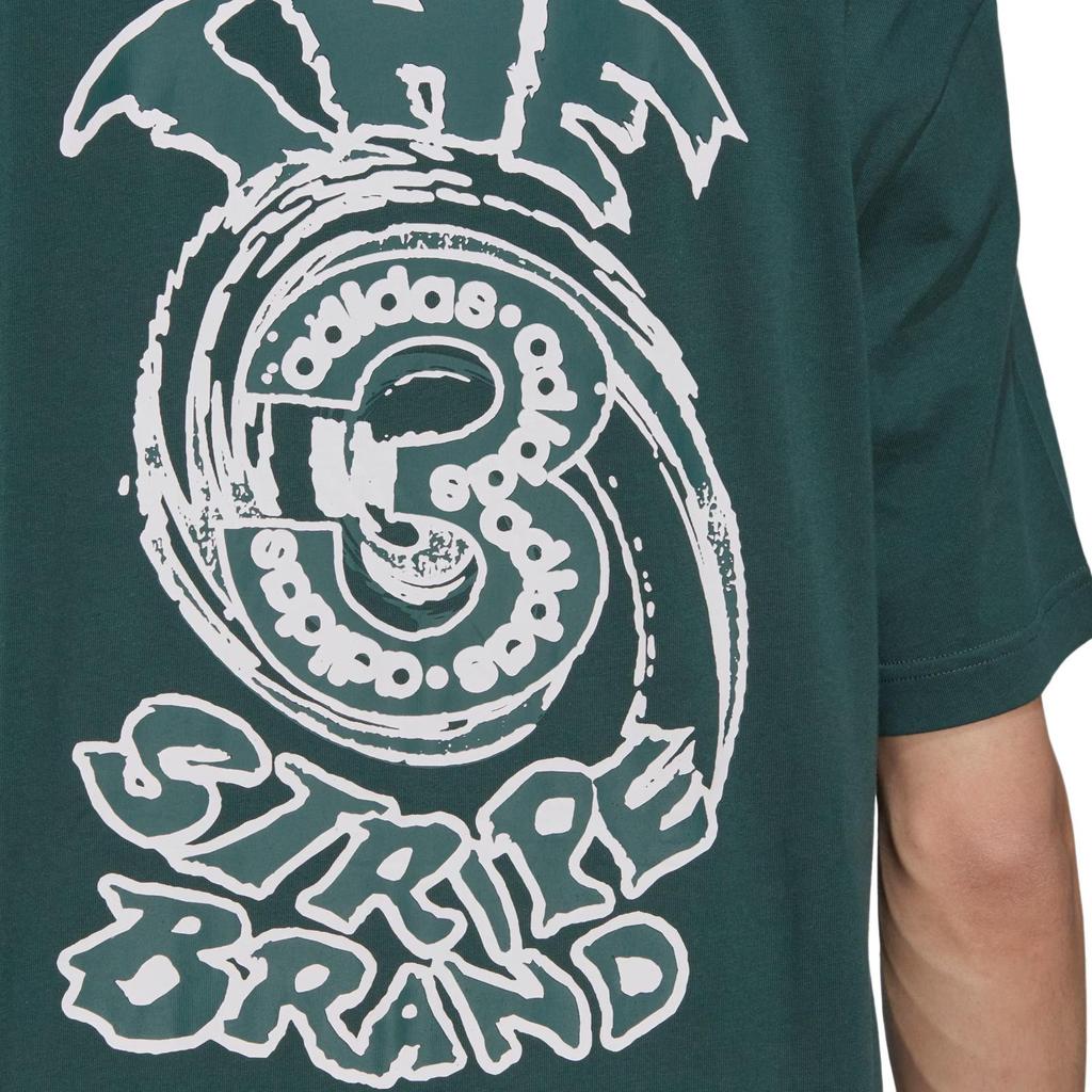 Adidas Originals Trefoil Print Crew Neck Short Sleeve T-Shirt Men Tops Mineral-Green HL9246