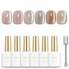 Emigoro Magnetic Gel Cat Eye Magnetic Color Fine Cat Compatible Nails, Gel, Magnetic, Sparkly, Nails, Gel, Particles, Eye, Self-Nail, 6-Color Set,