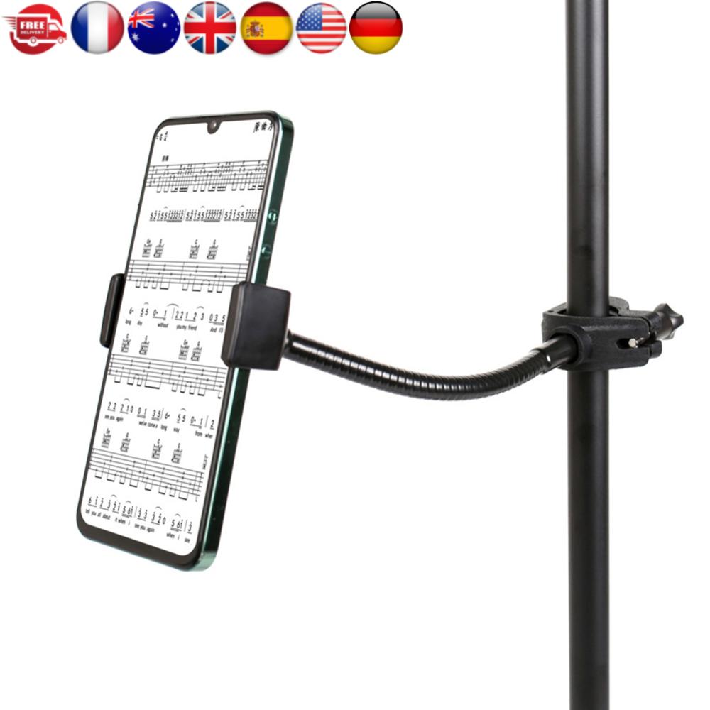 

Mic Stand Phone Holder Hands-Free Flexible Phone Support Gooseneck Pole Long Cellphone Mount for Microphones Stand/Smartphones United States