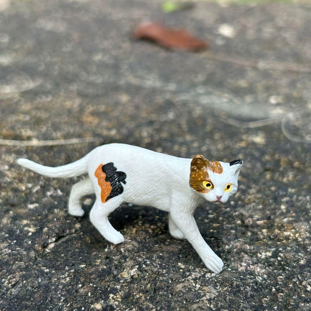 Exquisite PVC Simulation Cat Model Siamese Ragdoll Persian Cat Lifelike Realistic Pet Figurines Simulation Pet Car Decoration