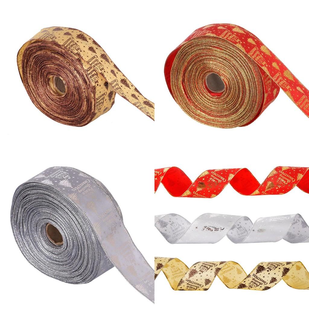 Elegante 5m Weihnachtsschleifen in Gold, Silber und Rot für bezaubernde festliche Dekorationen