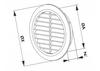 Round Ventilation Grille T36 Fi100-150 White
