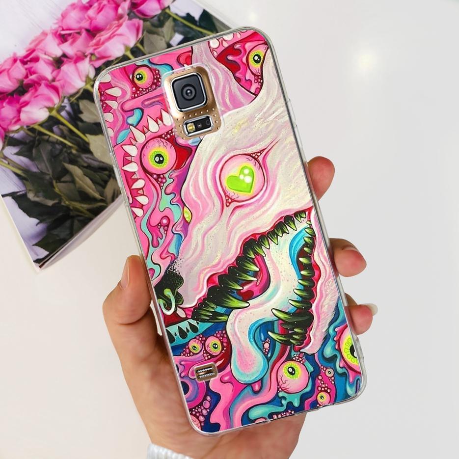 For Samsung Galaxy S5 Case SM-G900F G900I G900M Stylish Painted Cover Soft Silicone Phone Case For Samsung S5 S 5 GalaxyS5 Shell