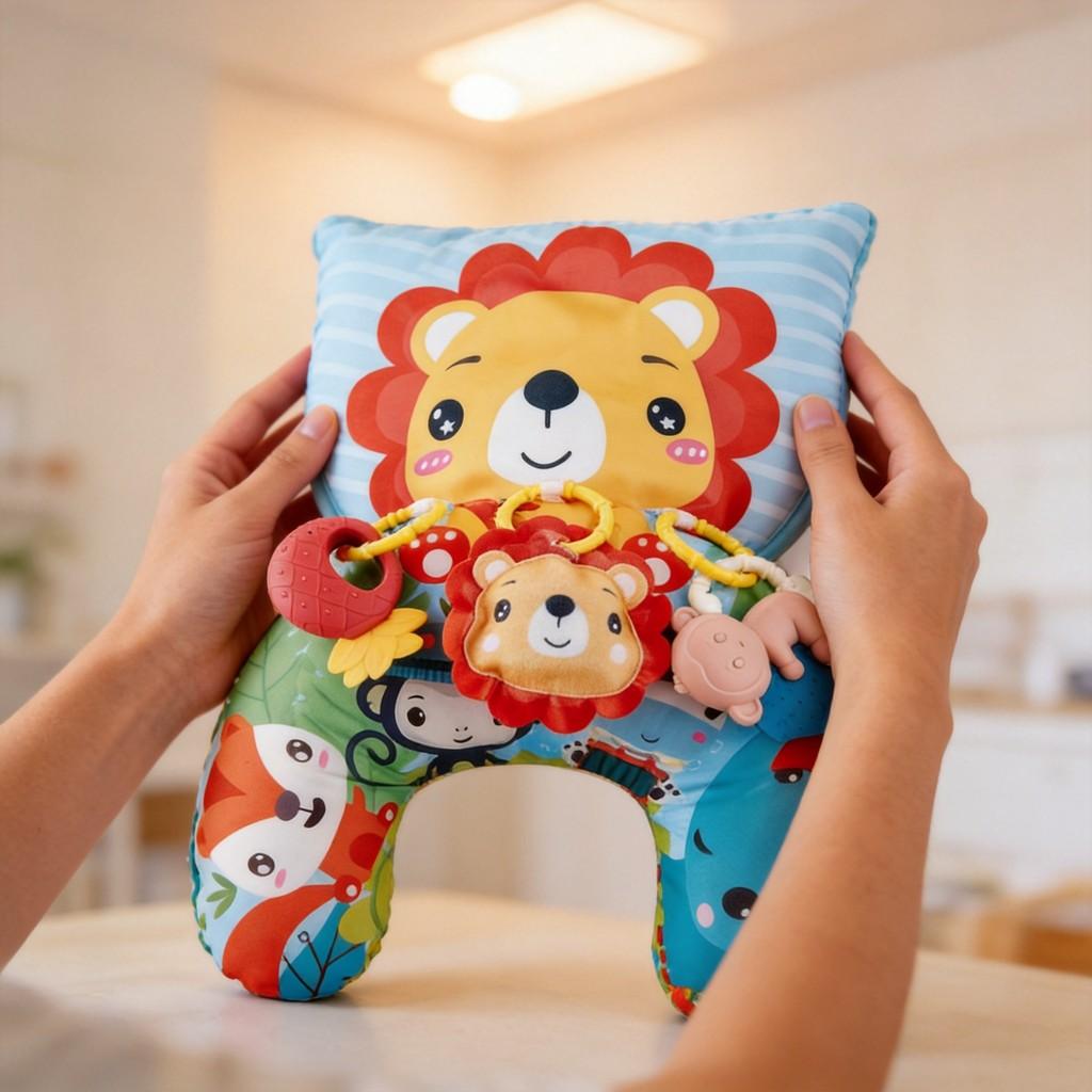 Infant Ushaped Tummy Trainer Pillow With Early Education Features For Babies