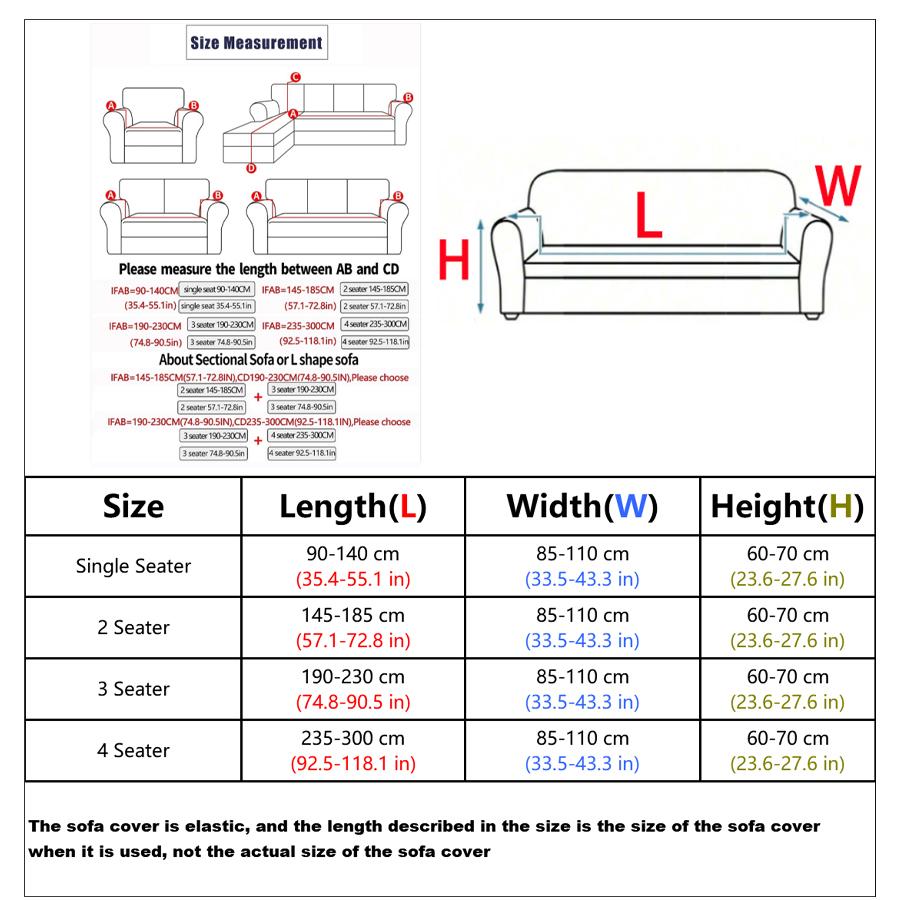 1PC Thick Sofa Cover Elastic Jacquard Sofa Cover for Living Room 1/2/3/4 Seater Sofa Cover L-shaped Corner Sofa Cover