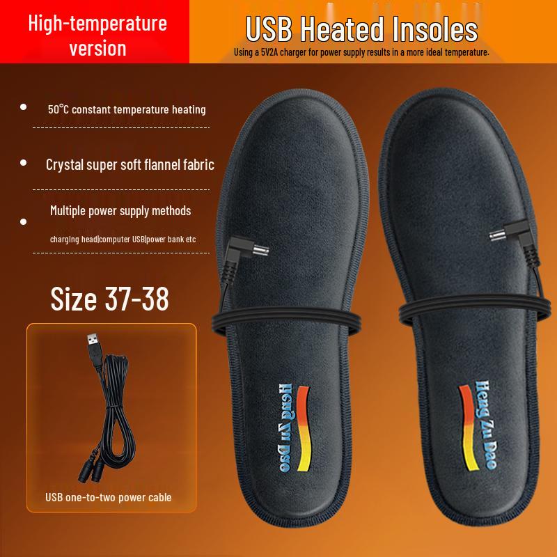 USB vyhřívané vložky: Samozahřívací elektrické vložky do bot pro muže a ženy – Konstantní teplota pro zimní pohodlí.