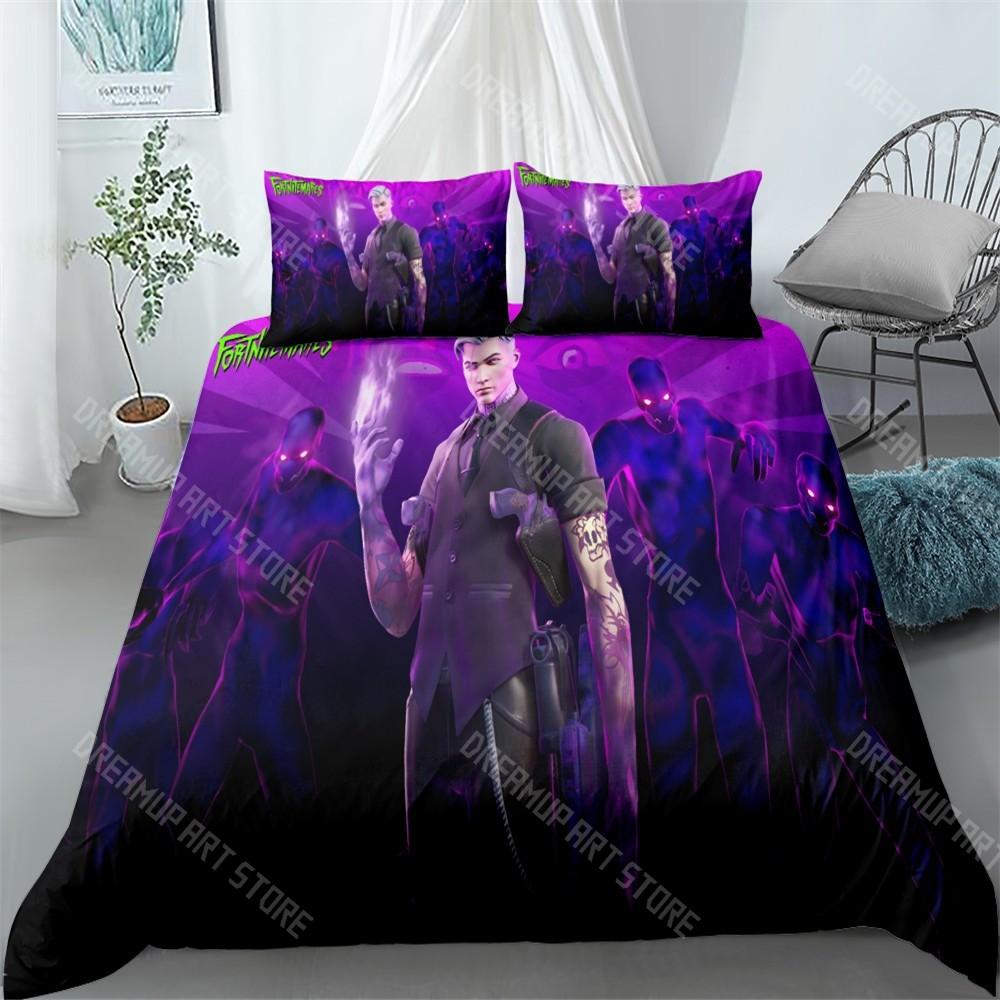 Hot Game Duvet Cover Pillowcase Bedding Set F-FORTNITES Adult Boy Girl Bedroom Decoration Children Gift Single Double Large Size