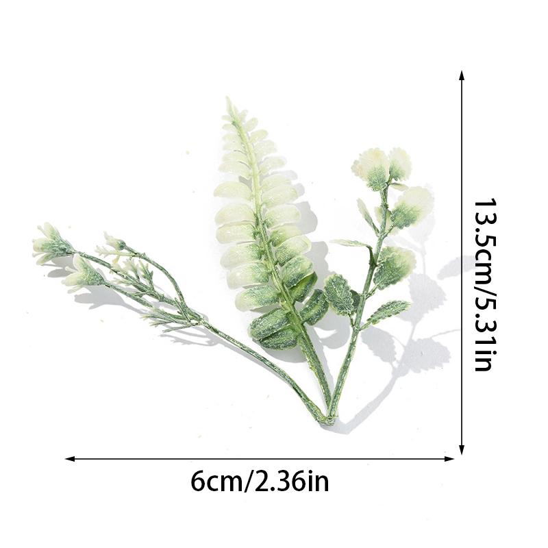 10PCS False Green Plant Bonsai Decorations Artificial Green Leaves Plants