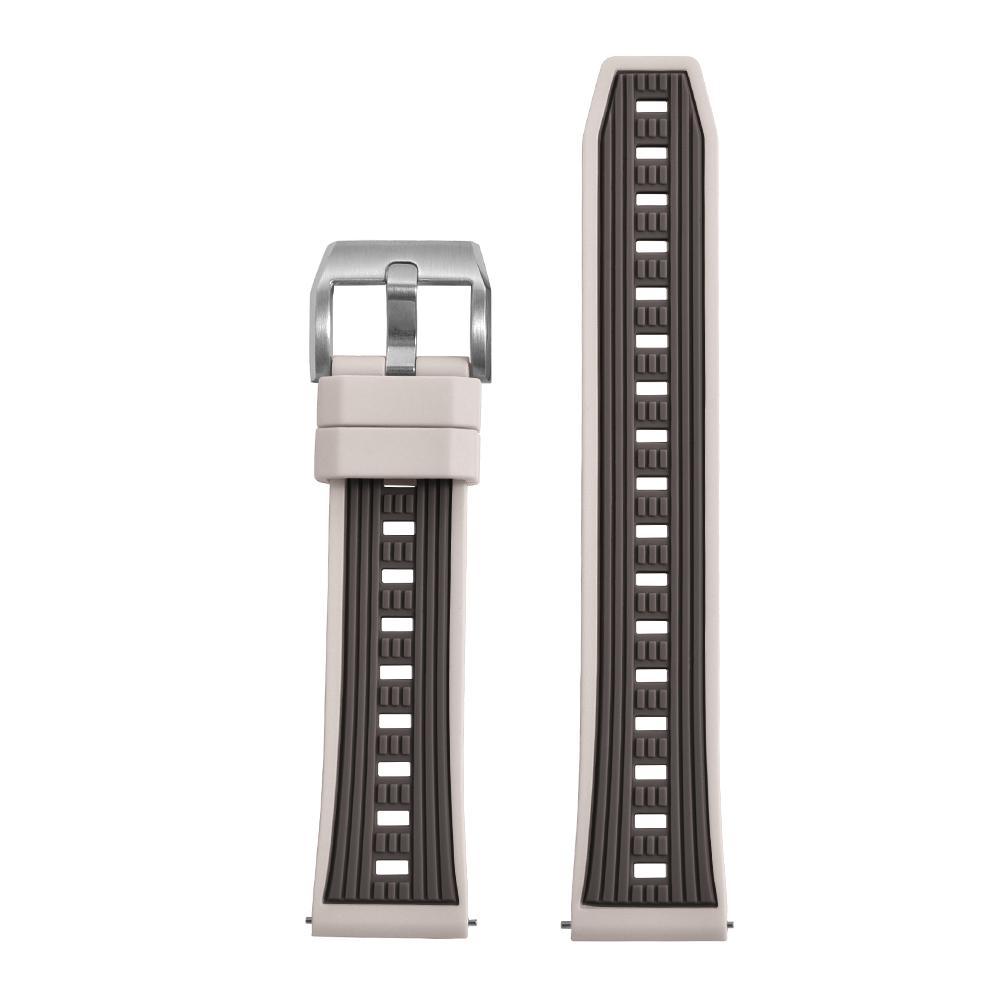 

STAPELP Premium Grade Dual Color Gas-Phase Silicone Watch Strap 20mm 22mm Quick Release Sport Silicone Rubber Watch Bands 20mm