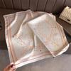Simple polka dot printing fashion silk scarf square scarf high-end shawl sunscreen neck small square scarf headscarf women's scarf