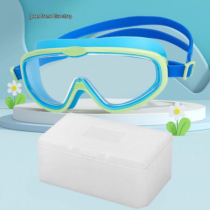 Children's HD Waterproof Anti-Fog Large Frame Swim Goggles
