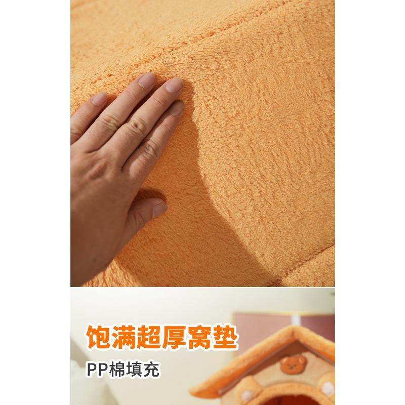 Cat and Dog House and Nest To Keep Small Dogs and Cats Warm In Winter Removable and Washable Dog House for All Seasons