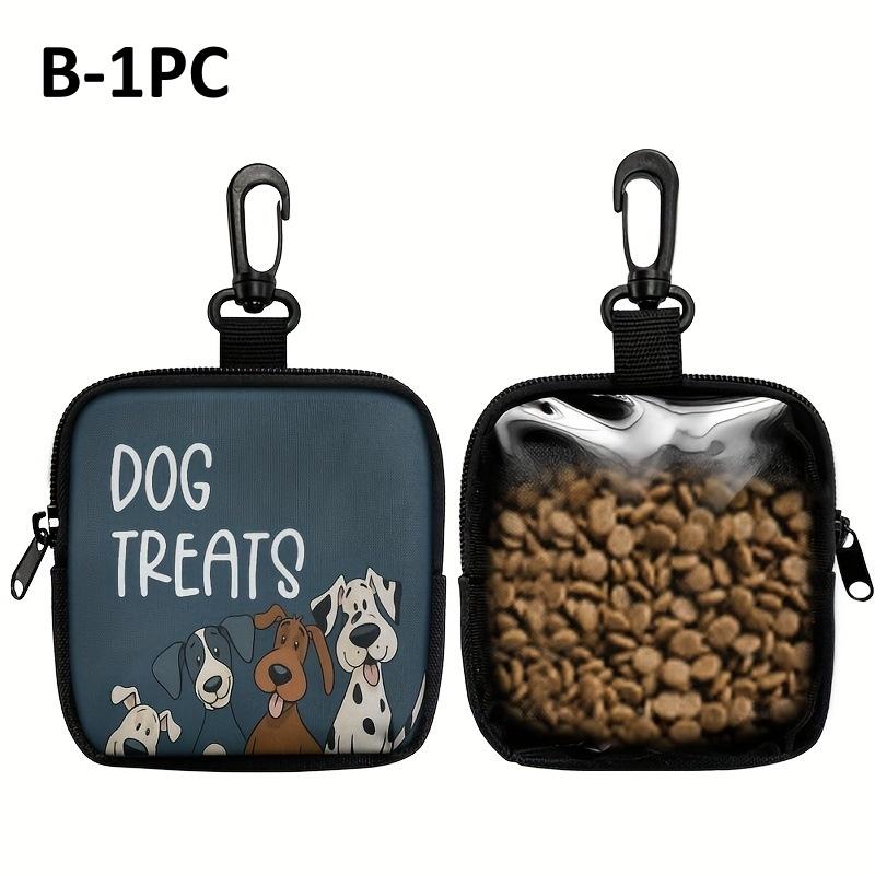 

Dog Training Specific Hanging Snack Bag, Cartoon Print Design, with Metal Mountain Buckle for Hanging Towing Rope, Pet Supplies