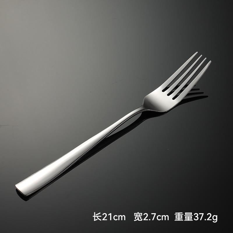Stainless steel square handle western tableware knife fork spoon gift C007 multi-specification cloth wheel polishing steak knife