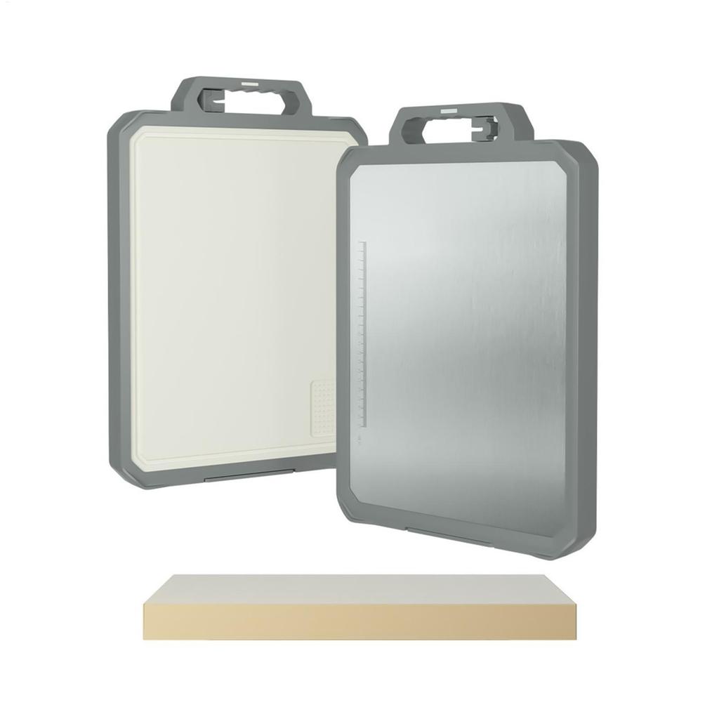 Double Sided Cutting Board Steel Cutting Board Non-Slip Mat Food Grade For Baking Camping BBQ Vegetable Prep Restaurant Outdoor