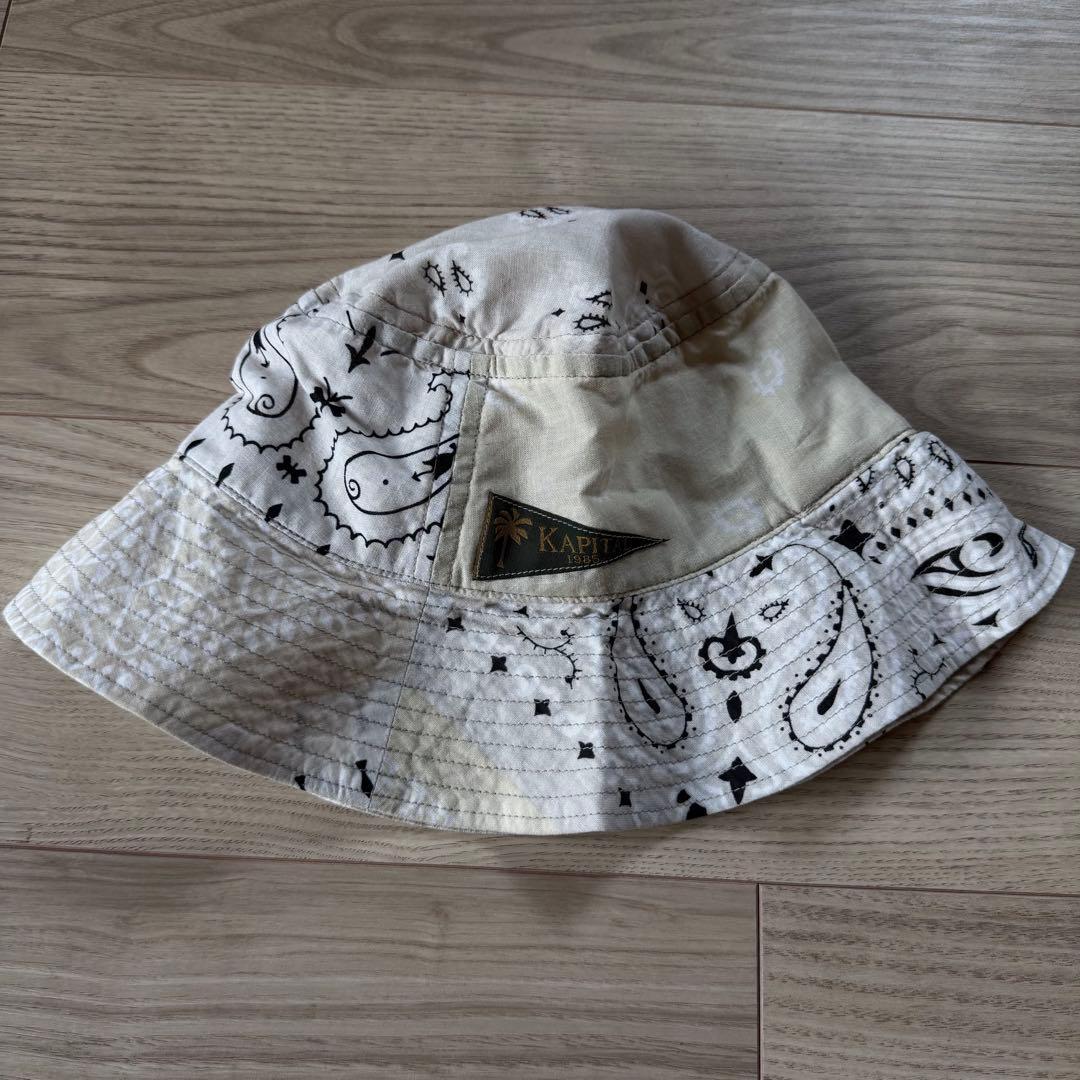 Used KAPITAL bucket hat paisley pattern white