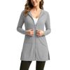 Women Hooded Loose Fit Sun Cardigan Long Sleeve Lightweight Casual Outerwear with Zipper Front Pockets for Daily Wear