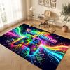 Game Controller Theme Crystal Velvet Floor Rug Personalized Custom Name Text Warm Carpet Home Decoration